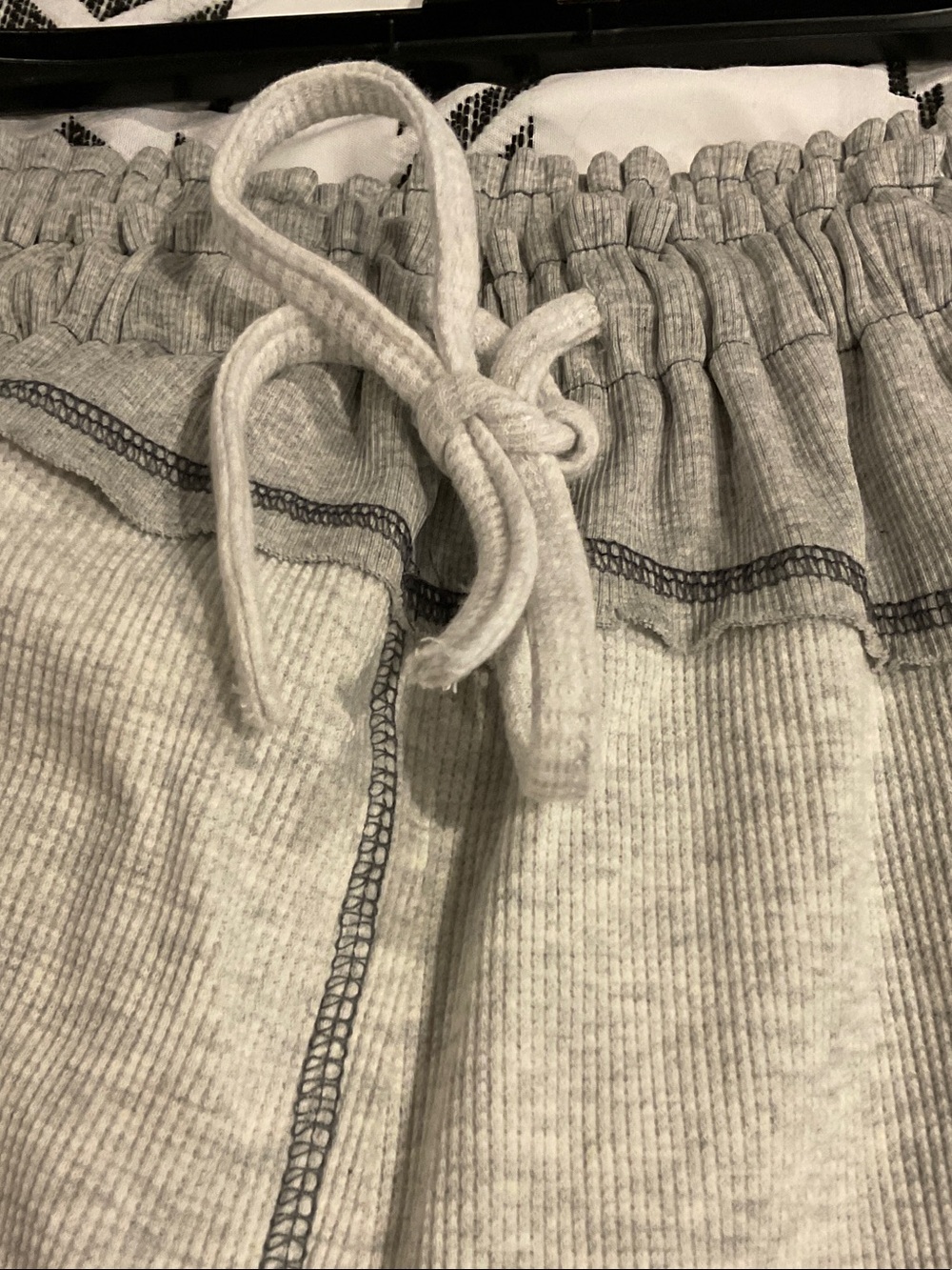 POL Relaxed Drawstring Balloon Track Pants in Light Gray - Picture 3 of 6